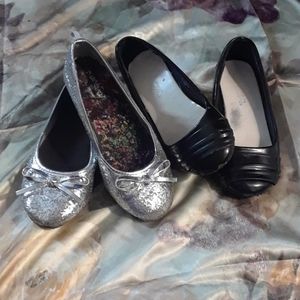 Lil girls ballerina slide on shoes